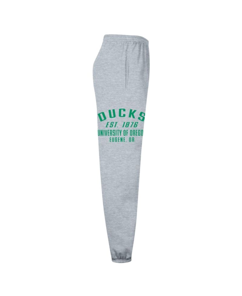 Men's Heather Gray Oregon Ducks Powerblend Banded Fleece Sweatpants