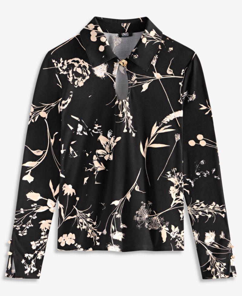 Women's Print Long-Sleeve Blouse