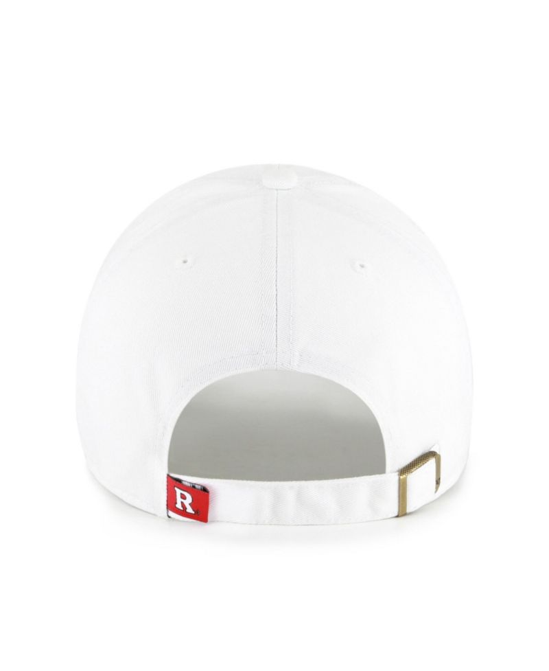 Men's and Women's '47 Rutgers Scarlet Knights White Clean Up Adjustable Hat