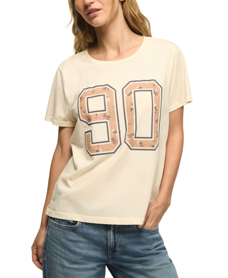 Women's 90 Classic Crewneck Graphic Crewneck T-Shirt