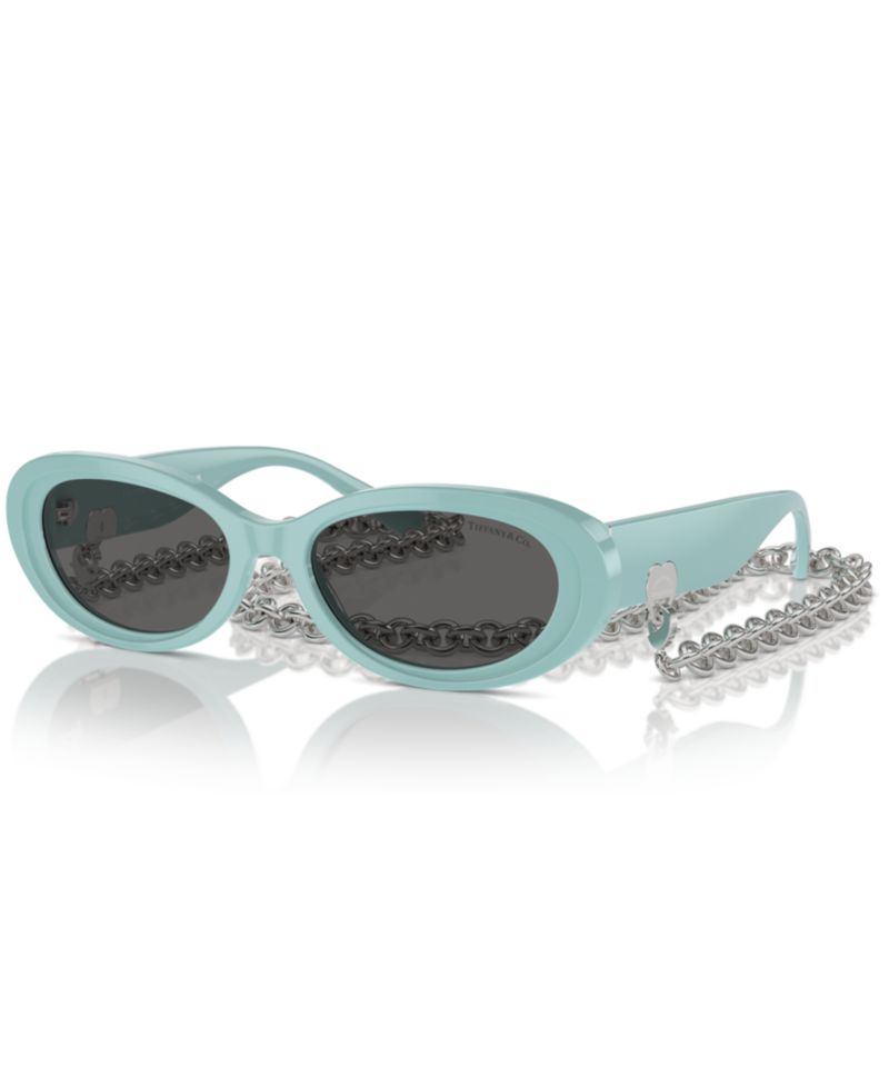 Women's Oval Sunglasses w/Chain, Tf4221