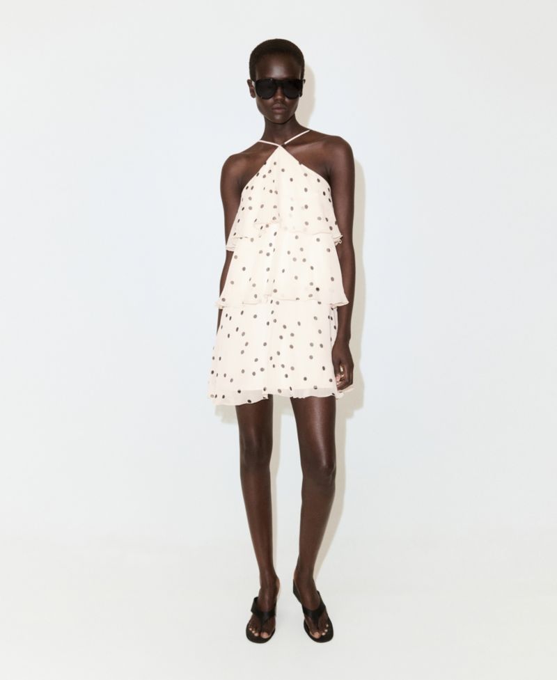 Women's Polka-Dot Halter Dress