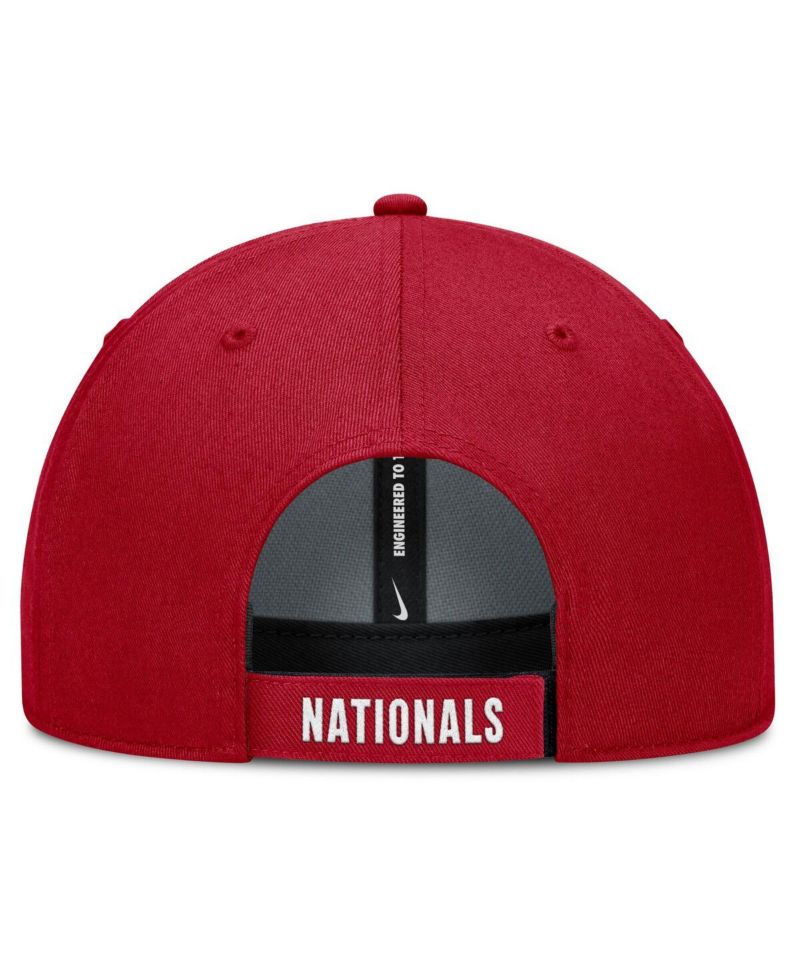 Men's White/Red Washington Nationals Club Performance Adjustable Hat