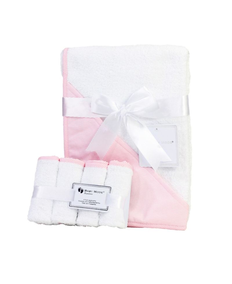 Hooded Baby Towel with Wash Cloth Bundle