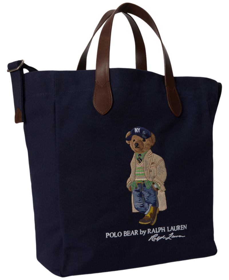 Men's Polo Bear Canvas Shopper Tote