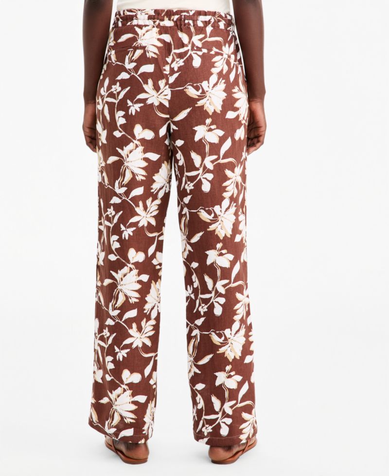 Women's 100% Linen Drawstring Pants