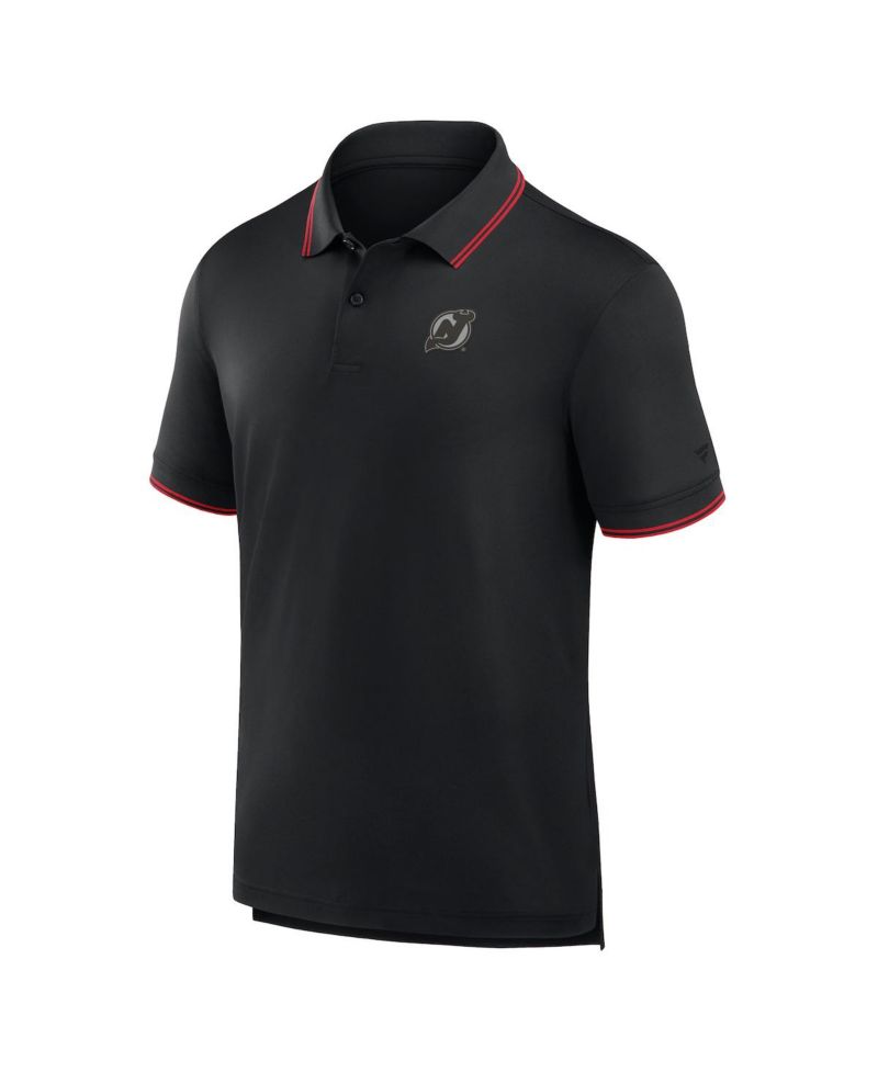 Men's Black New Jersey Devils Front Office Move Mono Polo Shirt