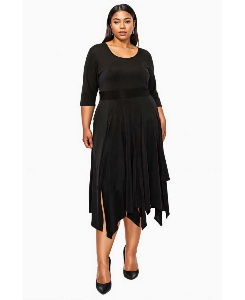 Plus Size Shay Handkerchief Hem Dress