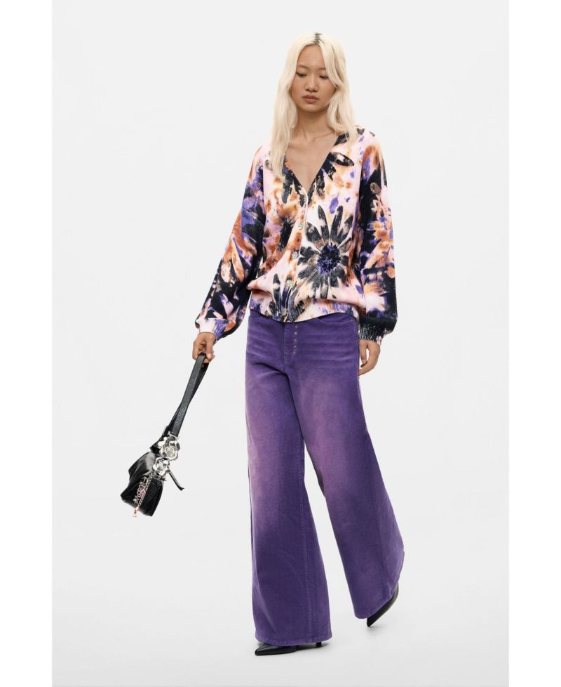 Women's Floral-Print V-Neck Cardigan