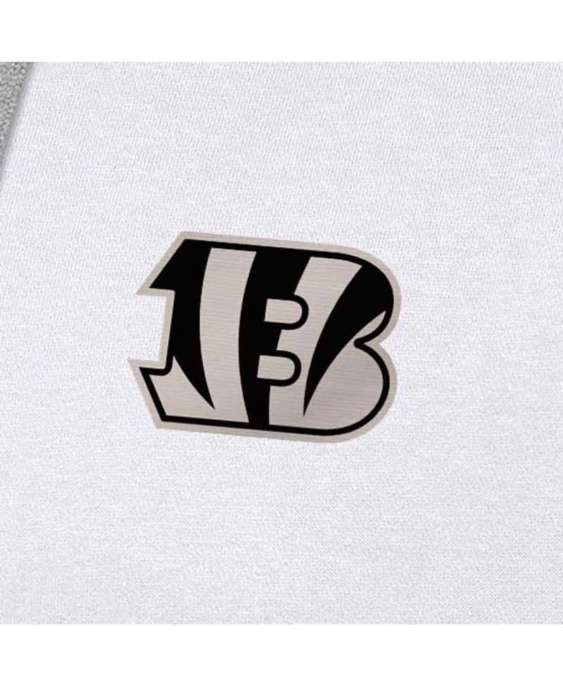 Men's White Cincinnati Bengals Brushed Carbon Victory Pullover Hoodie
