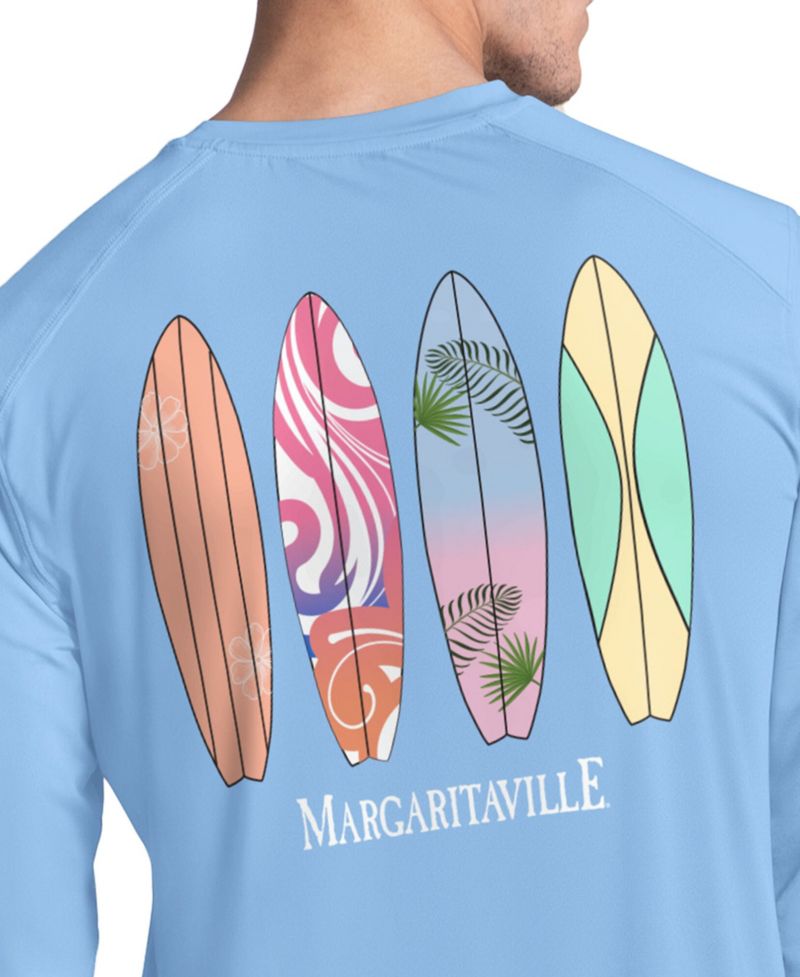 Men's Light Blue Detroit Lions Life's A Beach Long Sleeve Rashguard