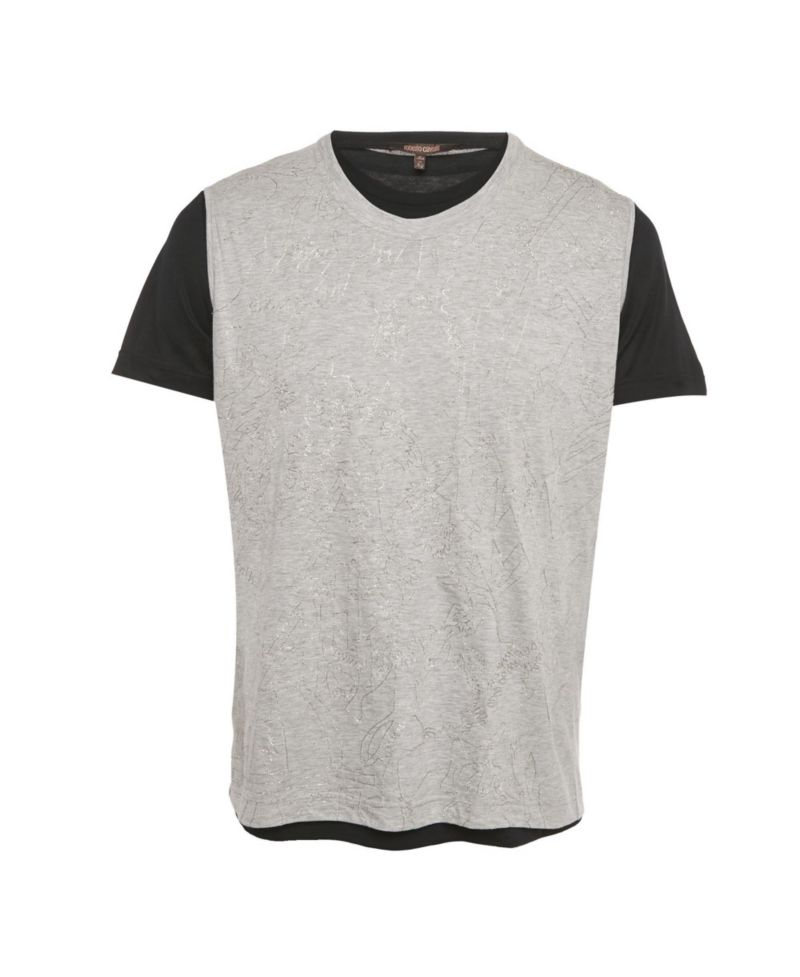 Men's Embroidered Jersey Layered T-Shirt