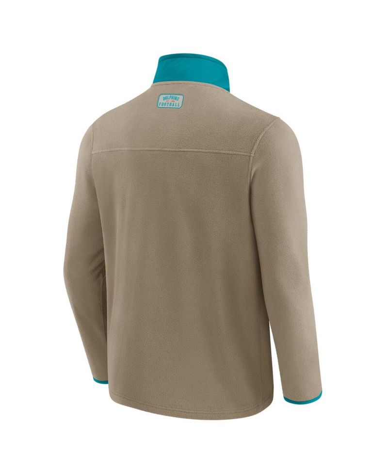 Darius Rucker Collection by Men's Tan Miami Dolphins Heavyweight Polar Fleece Full-Zip Jacket