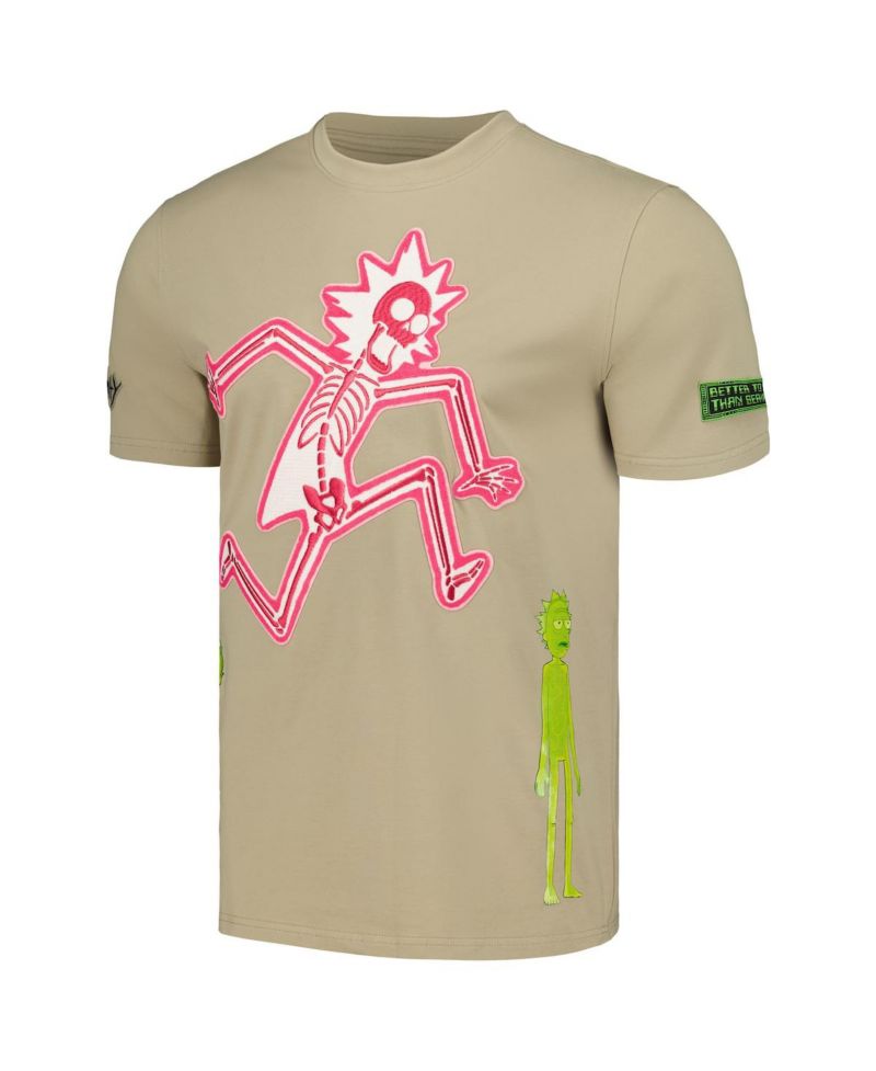Men's and Women's Khaki Rick And Morty Electric Shock Rick T-Shirt