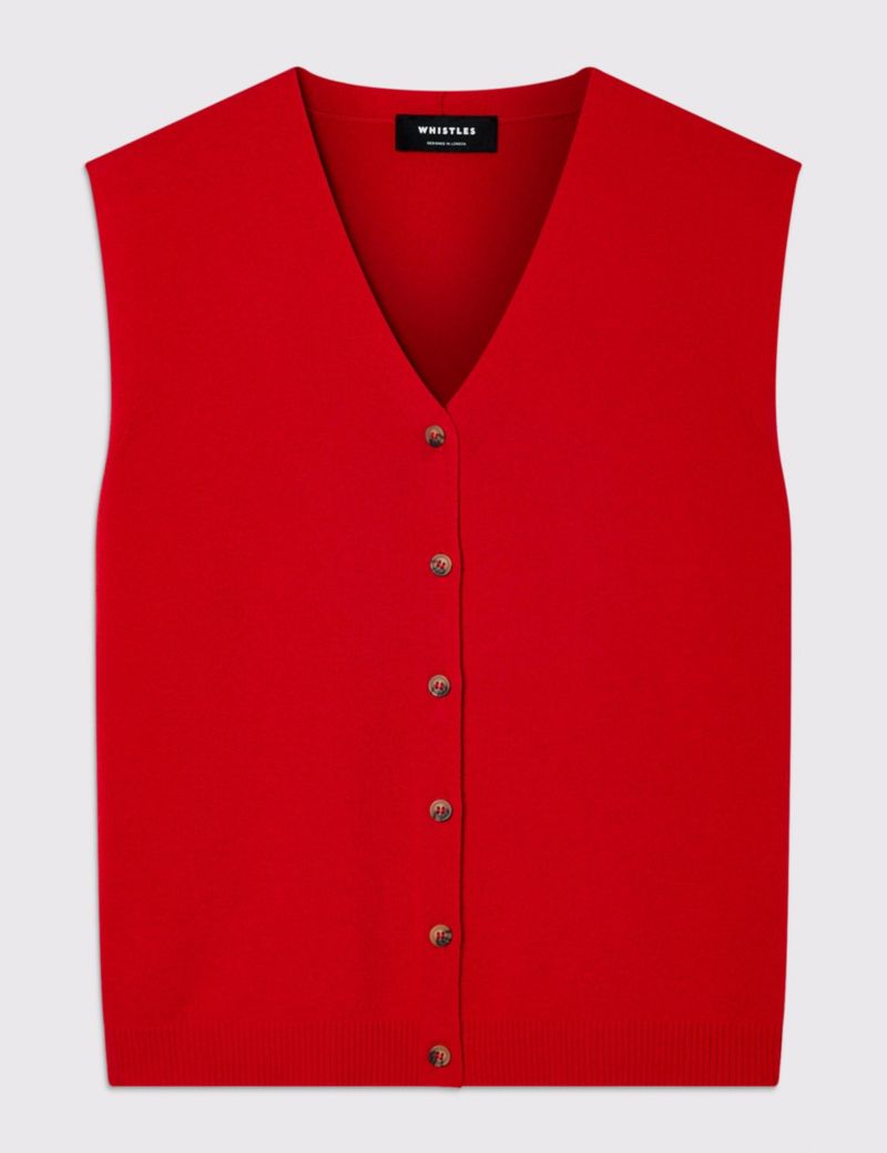 Women's V-Neck Button Front Knit Tank