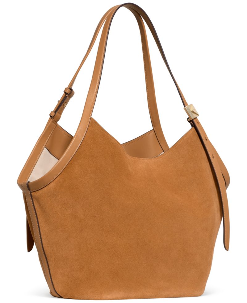 Deco Tulip Suede Large Tote Bag