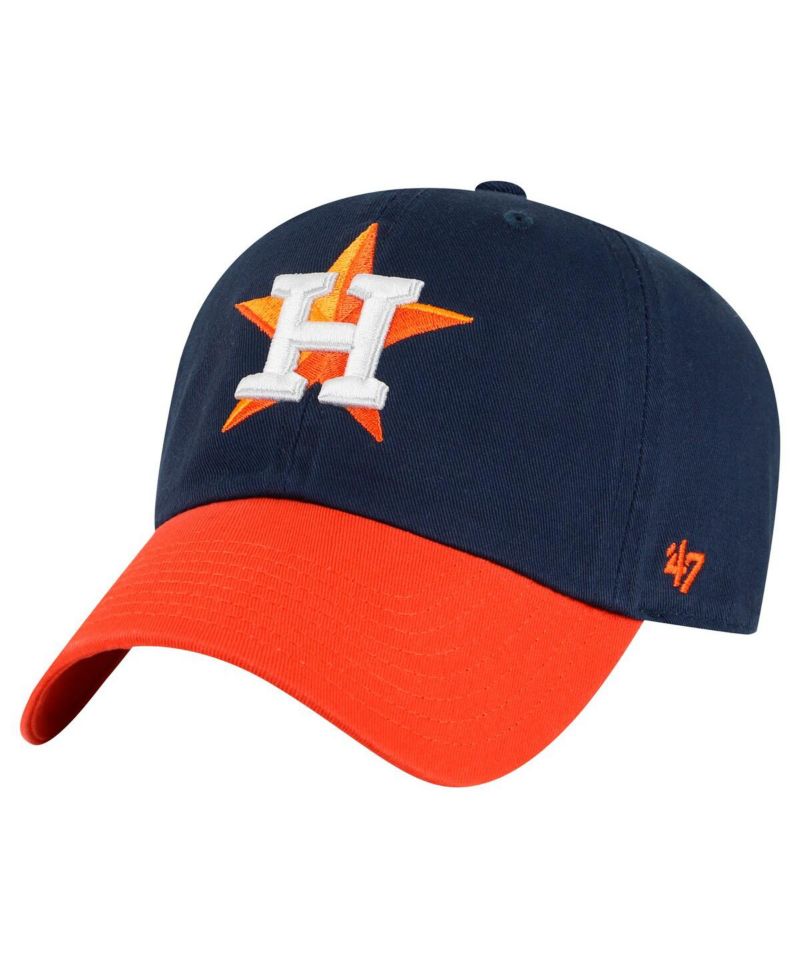 Men's Navy/Orange Houston Astros Clean Up Adjustable Hat