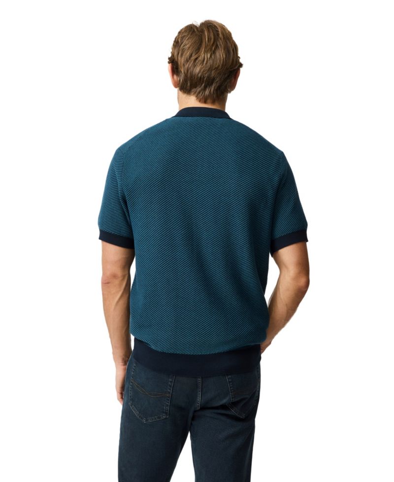 Rodd Gunn Men's Benford Bay Cotton Textured Knit Polo Shirt