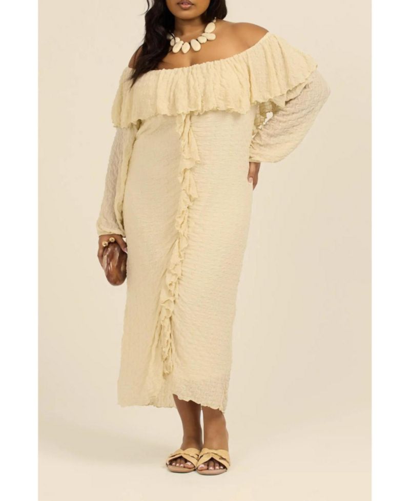 Women's Ruffle Bardot Dress