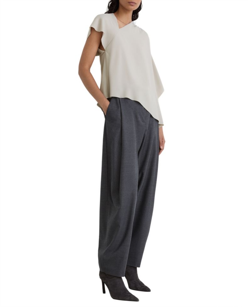 Women's Jade Draped-Sleeve One-Shoulder Asymmetric Top