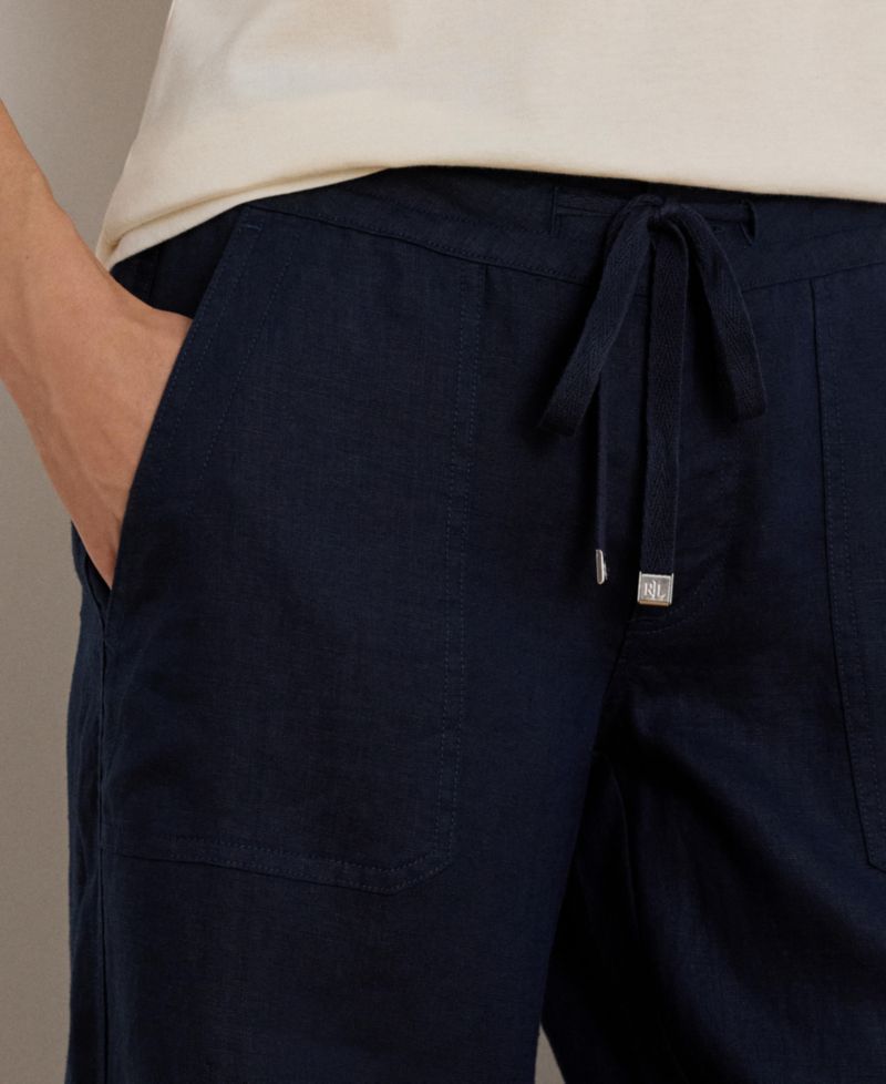 Petite Wide-Leg Linen Pants