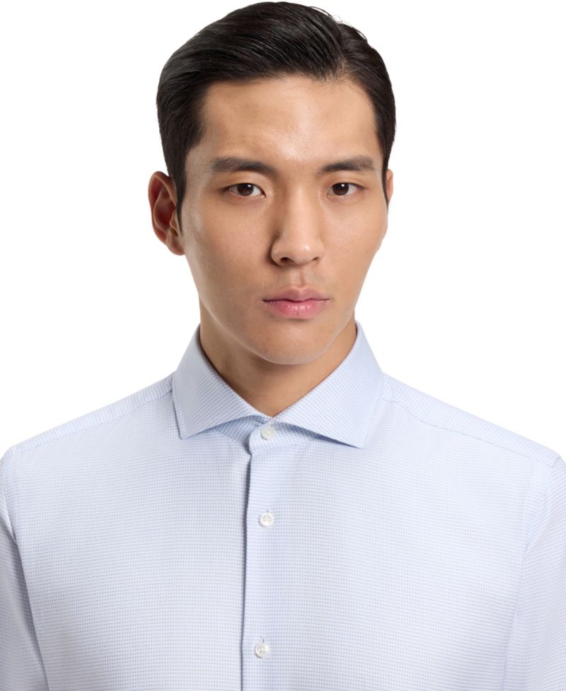 Men's Cotton Twill Slim-Fit Dress Shirt