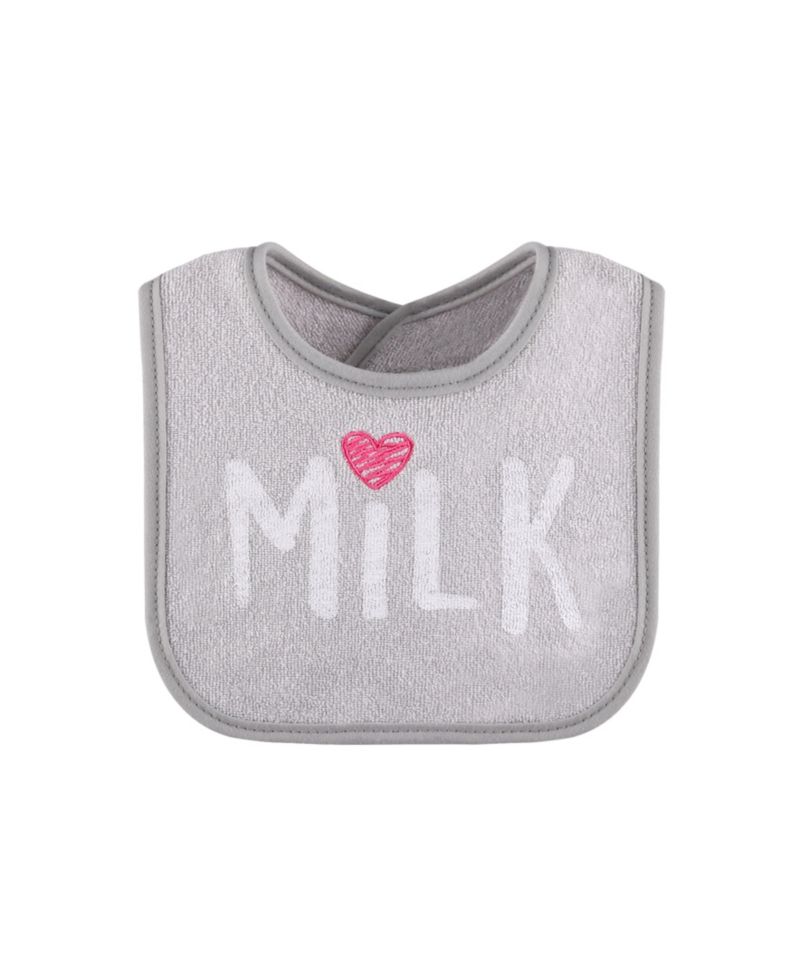 Cotton Feeding Baby Bib, 8pk Girls
