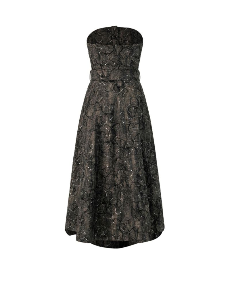 Women's Fantasy Denim Midi Strapless Dress