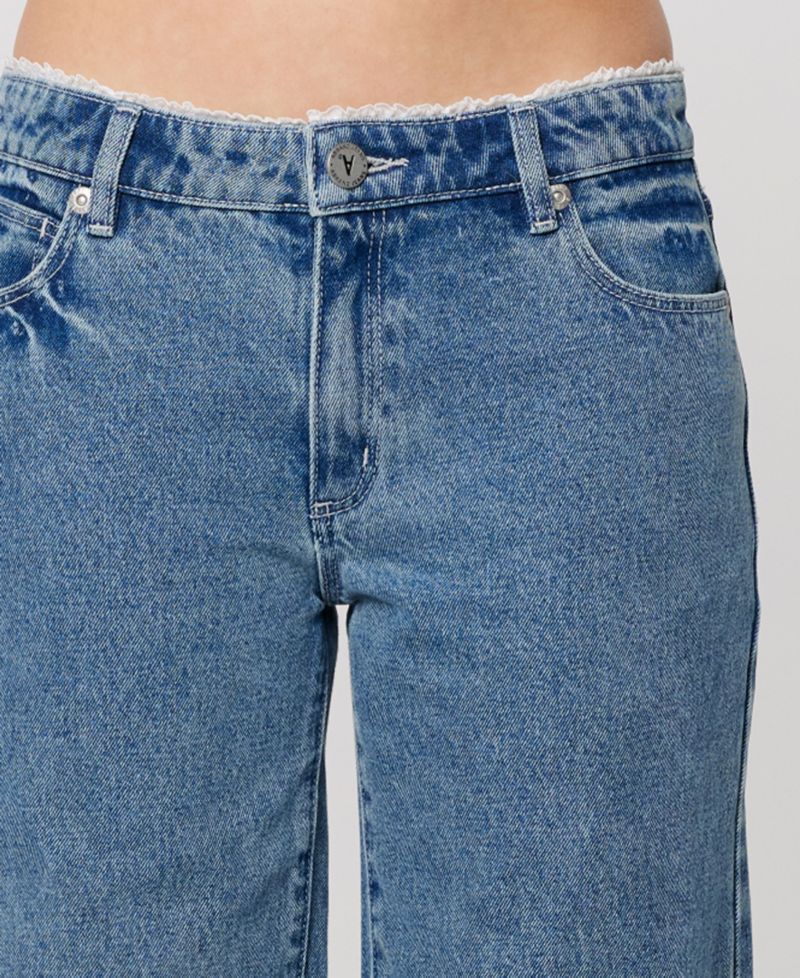Women's Selena Lace Wide-Leg Baggy Jeans