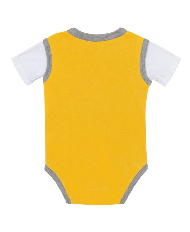 Baby Boys and Girls Minnesota Vikings Short-Sleeve Cotton Bodysuit and Pants Set