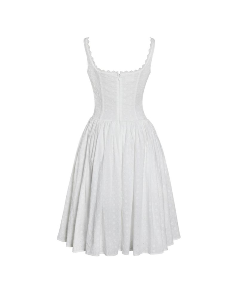 Women's Madison Cotton Eyelet Square Neck Dress