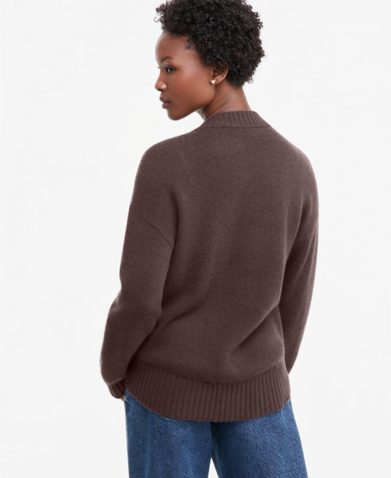 Petite 100% Cashmere V-Neck Relaxed Sweater