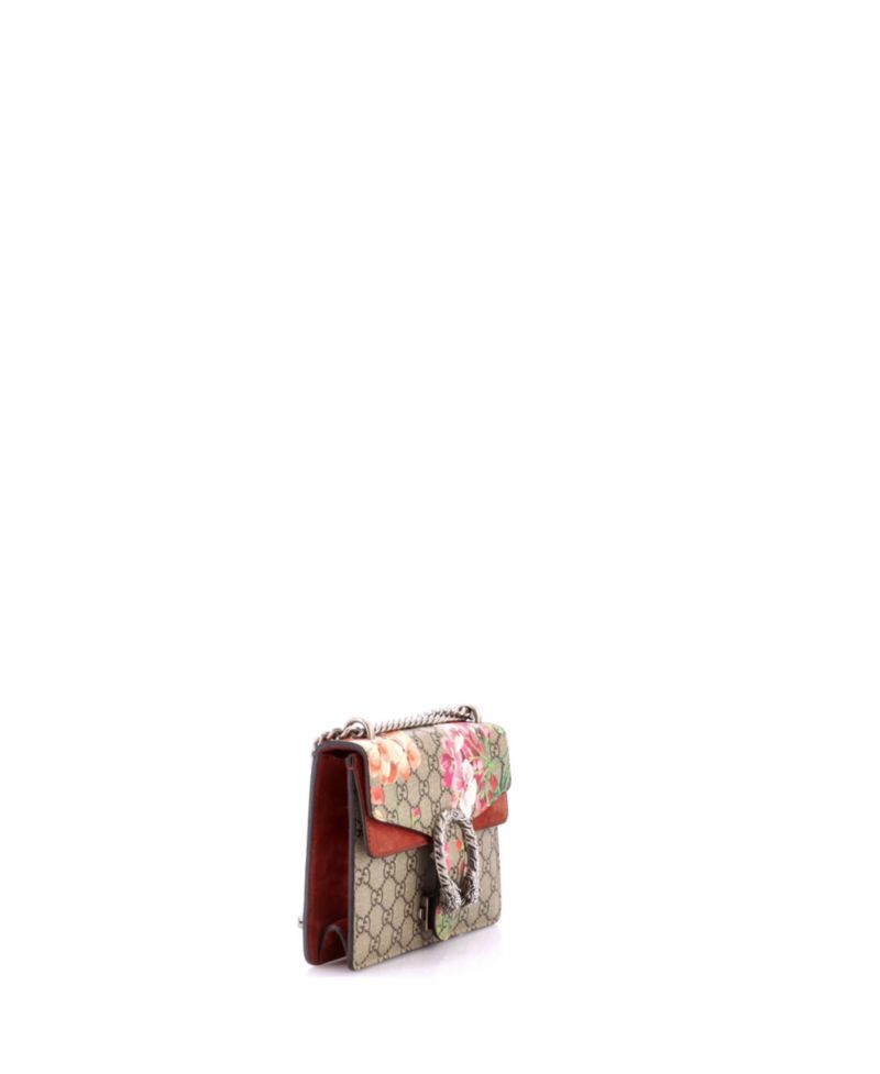 Mini Dionysus Bag Blooms Print GG Coated Canvas