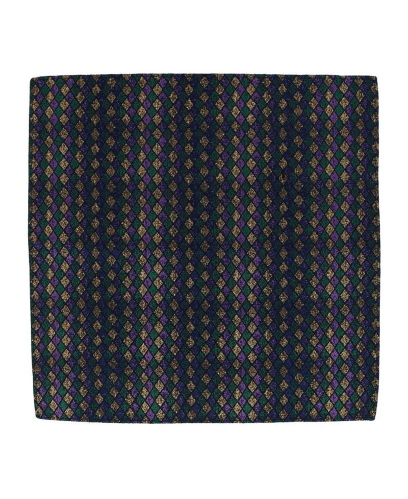 Men's Carnival Diamond Necktie and Pocket Square Bundle