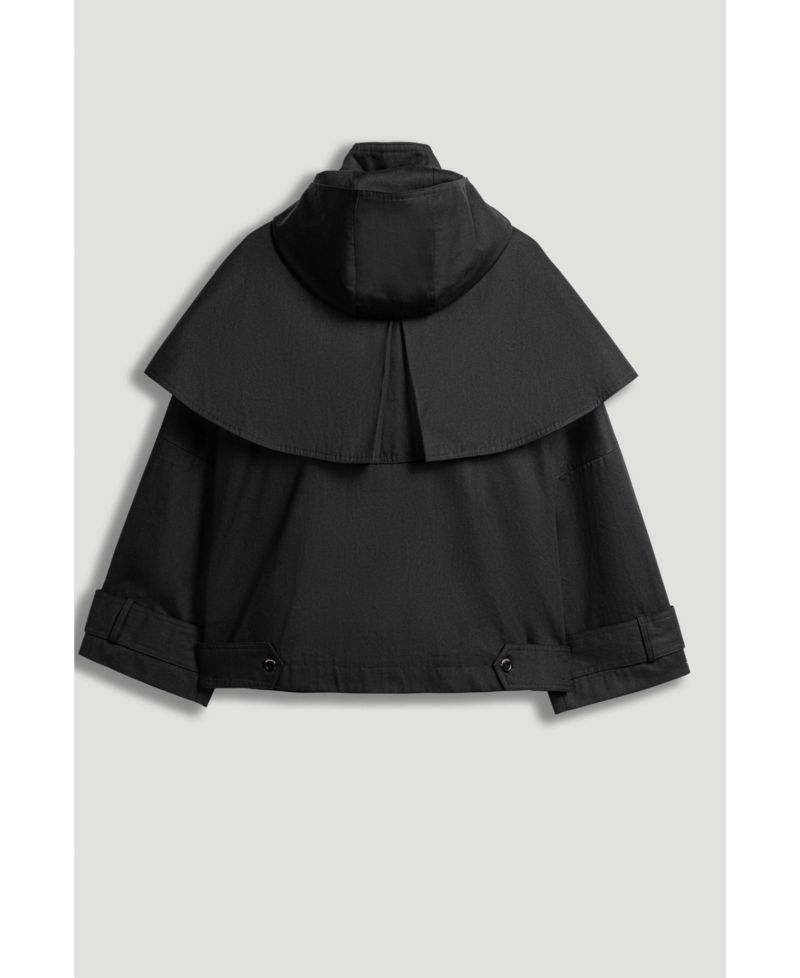Women's Hooded Short Trench Jacket