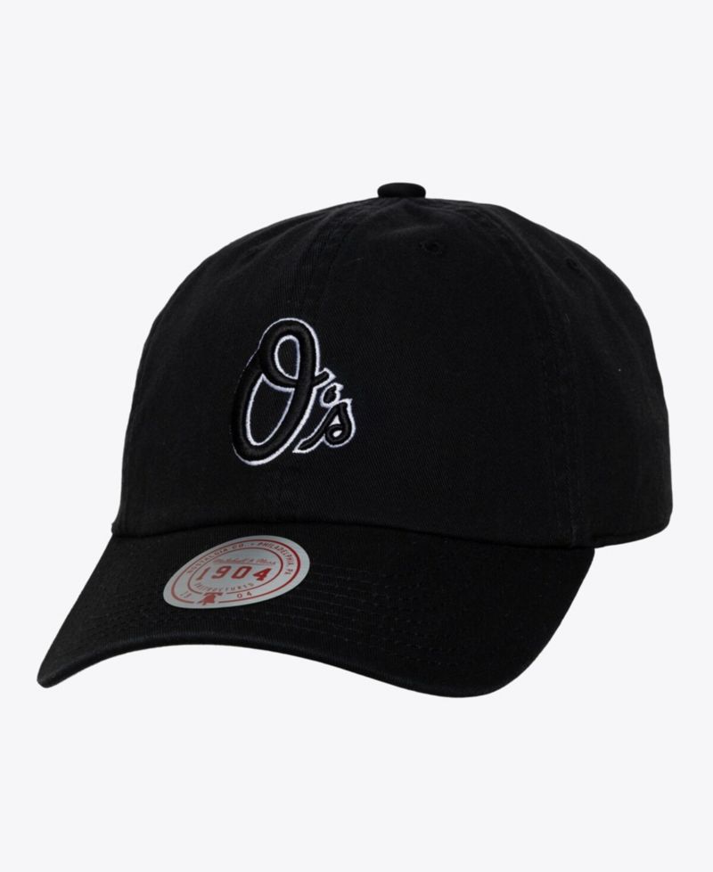 Men's and Women's Black White Baltimore Orioles 1904 Strapback Adjustable Hat
