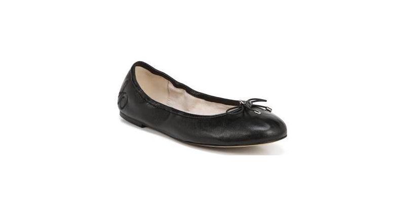 Felicia Leather Cushioned Ballet Flats