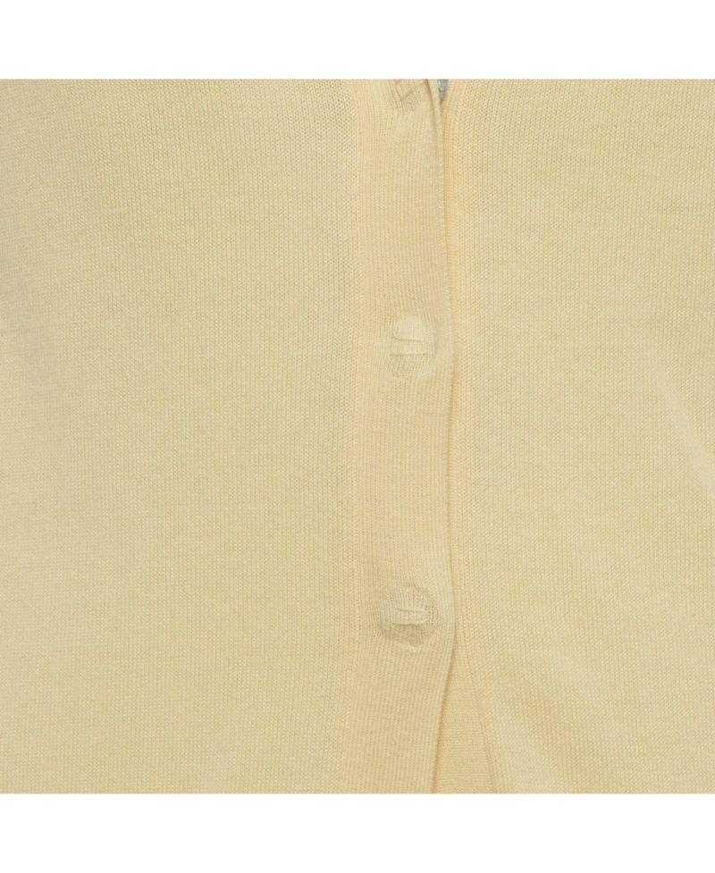 Women's Cream Cotton Knit Long Cardigan