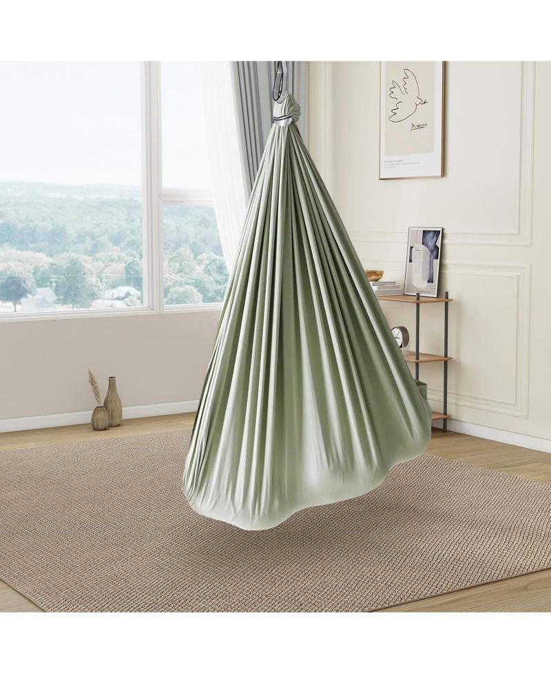 Sensory Swing Dual-Layer Therapy Swing for Autism, ADHD and Sensory Needs, Calming Hug Effect, 360degree(s) Swivel