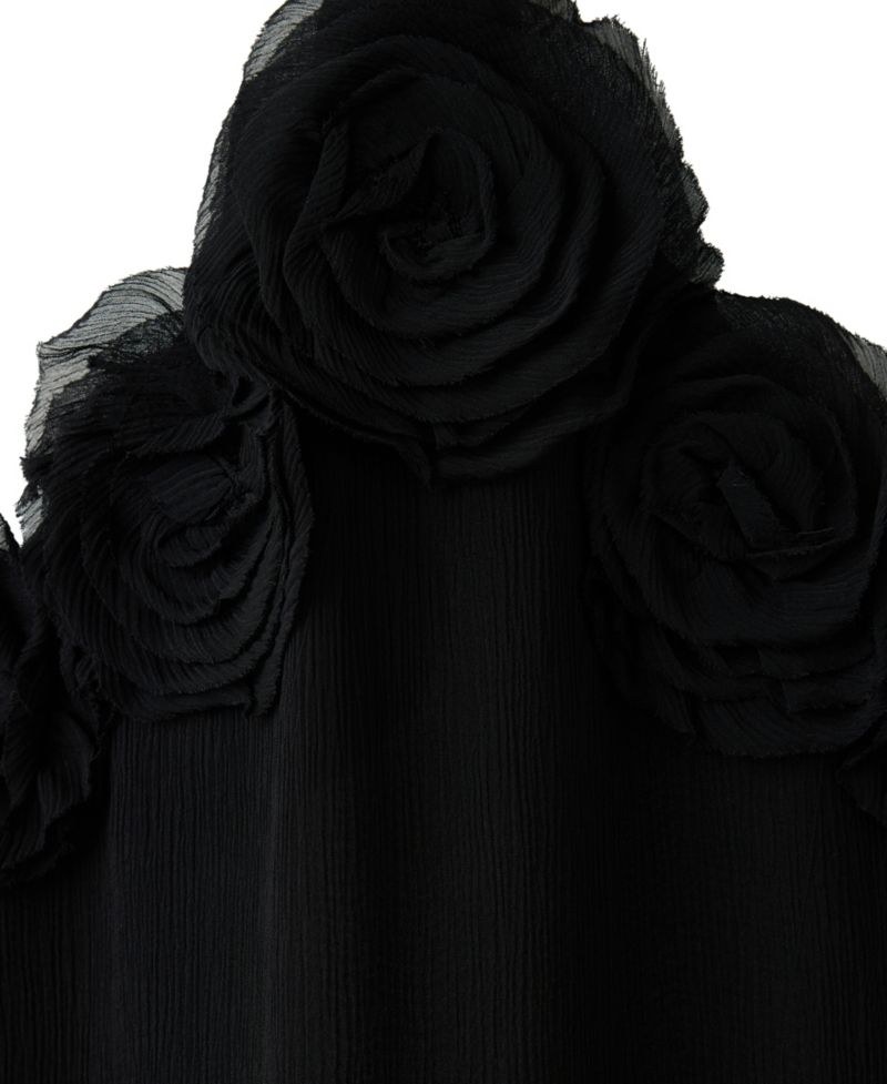 Women's Halter Floral-Detail Side-Slit Dress