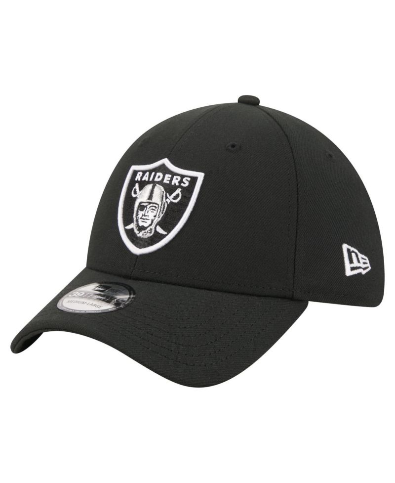 Men's Black Las Vegas Raiders Core Team 39THIRTY Flex Hat