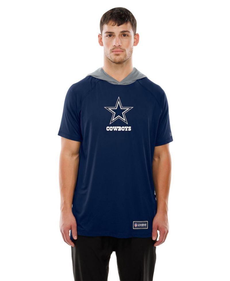 Men's Navy Dallas Cowboys Combine Authentic Helmet T-Shirt