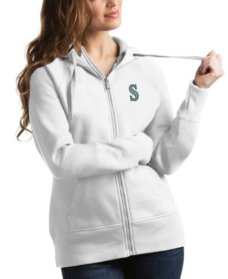 Women's White Seattle Mariners Victory Full-Zip Hoodie