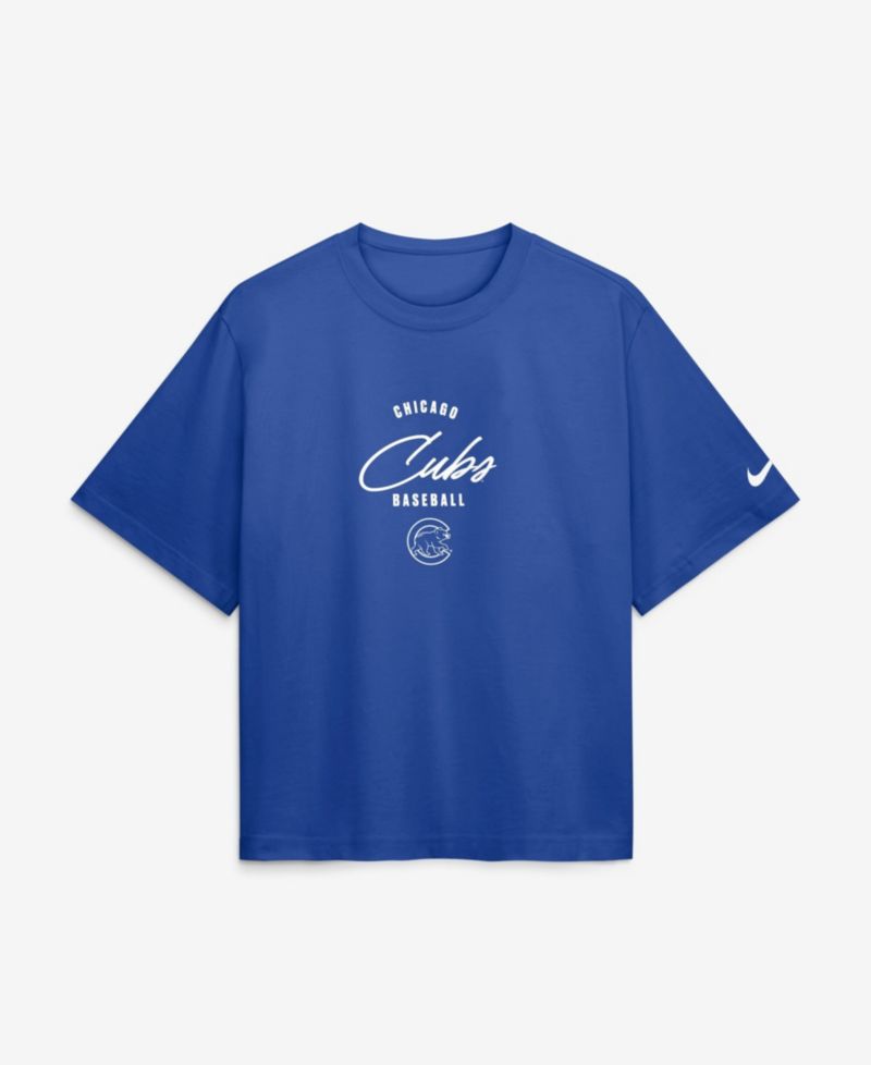 Women's Pete Crow-Armstrong Royal Chicago Cubs Premium Essentials Boxy Name & Number T-Shirt