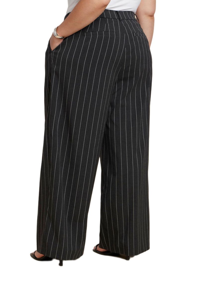 Women's Wide Leg Pinstripe Trouser