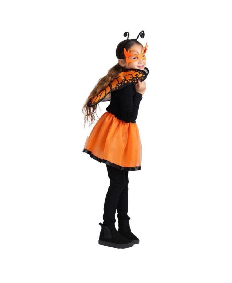 Monarch Butterfly Wing & Tutu Skirt Costume Set - Kids Girls