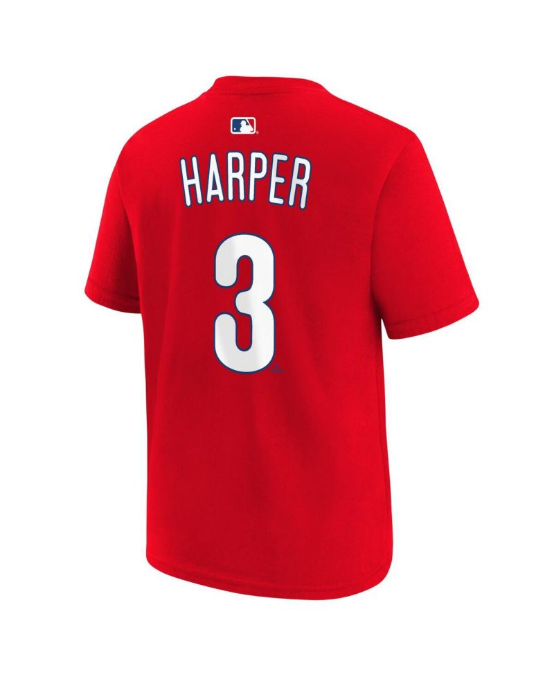 Big Boys and Girls Bryce Harper Red Philadelphia Phillies Name & Number T-Shirt