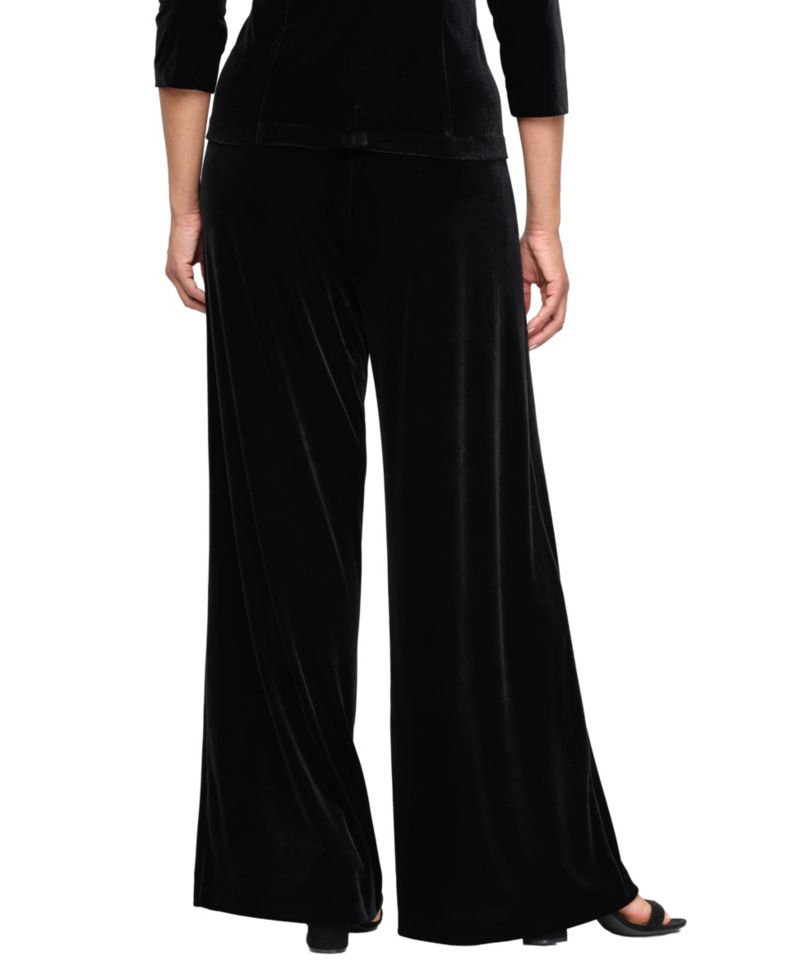 Women's Palazzo Wide-Leg Velvet Pants
