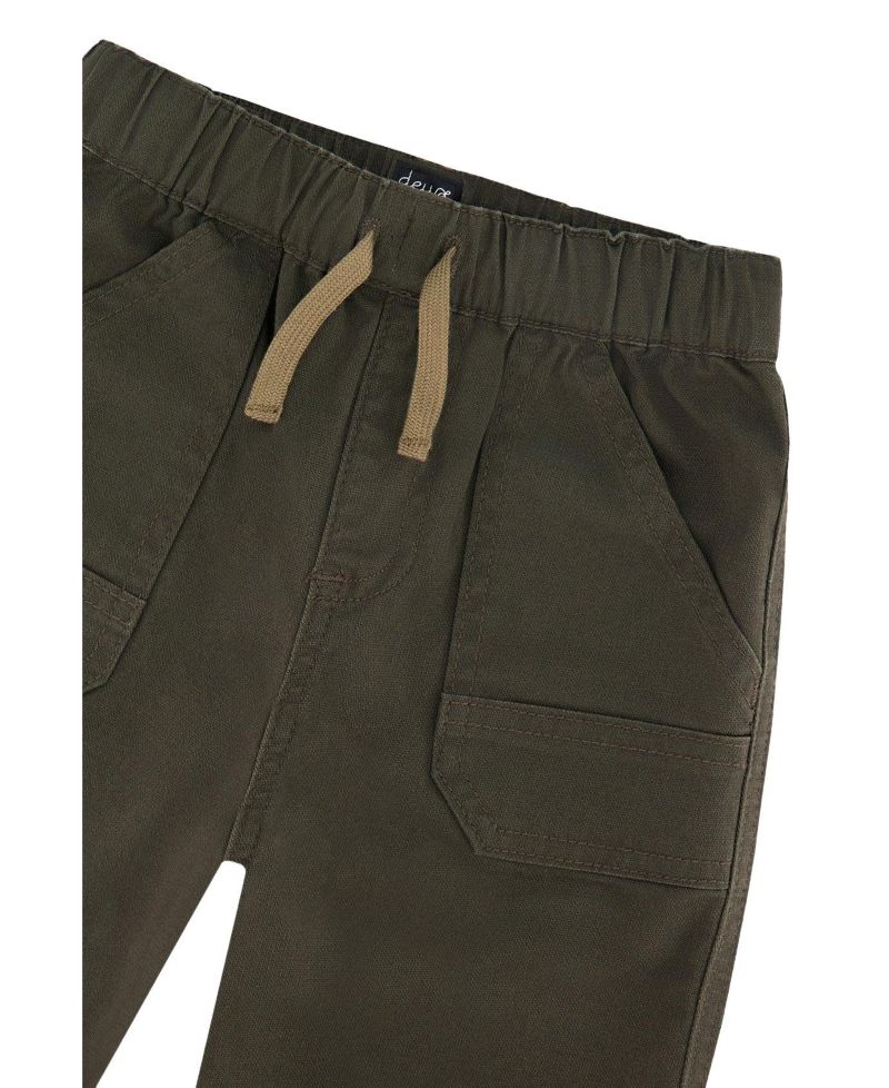 Baby Boys Stretch Canvas Jogger Pants Very Dark Green