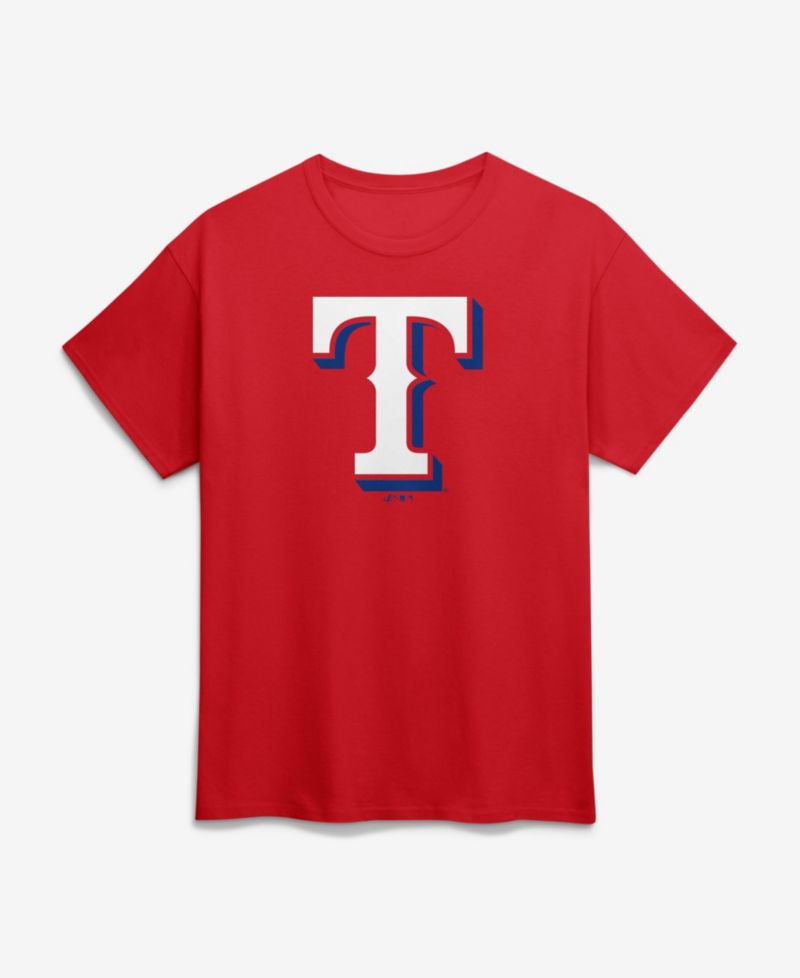Men's Red Texas Rangers Logo T-Shirt